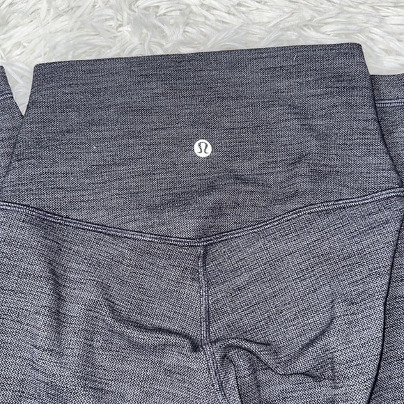 Lululemon Align Pant II 25" Mini Heathered Herringbone Heathered Black White - Picture 4 of 6